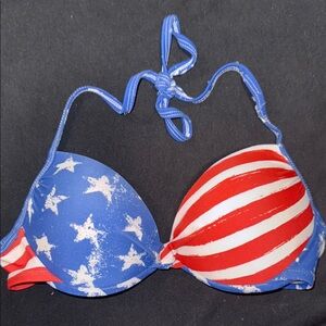 Patriotic Stars and Stripes Bikini Top